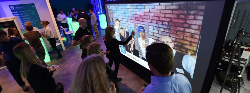 Die Digitale Graffiti Wall & Photobooth für den Innovation Day im Gesundheitssektor