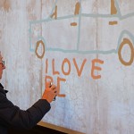 Gast an der Digitalen Graffitiwand